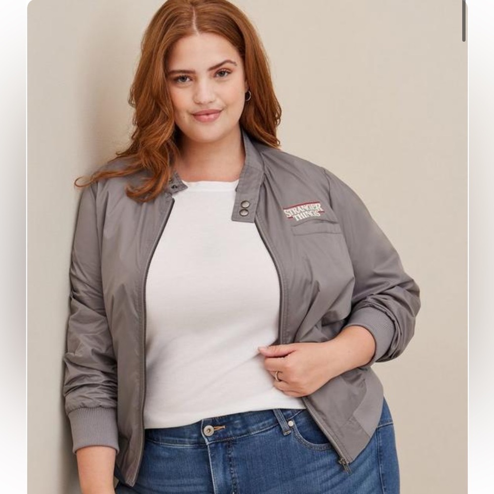 New! Torrid sz 3‎ Netflix Stranger Things Nylon Members Only Bomber Jacket 3X